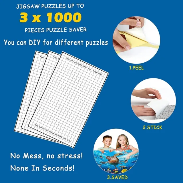 8 Sheets Puzzle Glue Sheets, No Stress And No Mess Puzzle Saver Sheets  Puzzle Glue And Frame For 4 X 1000 Piece Puzzles, Preserve 1000 Piece  Puzzle I