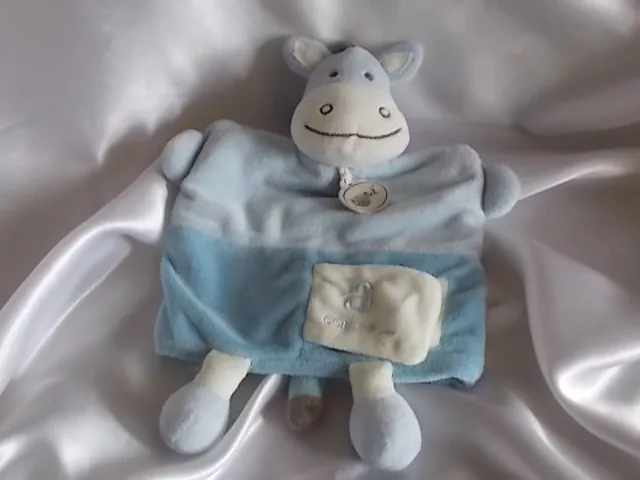 Doudou âne bleu, marionnette, A comme âne, Baby Nat, (Babynat)