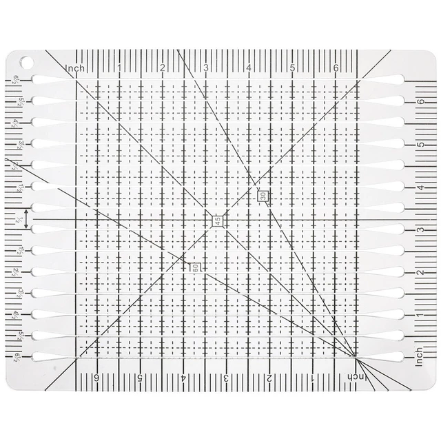 Regla de corte Patchwork plantilla de pintura edredón tela acrílico costura principal