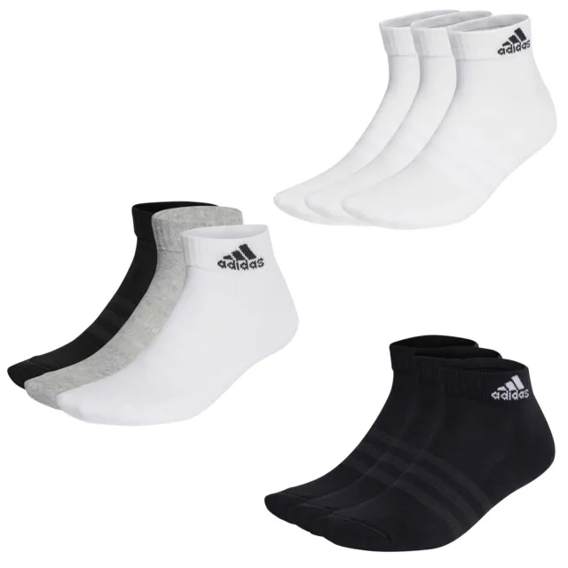 adidas Unisex Quarter Socken, 3er Pack - Cushioned Sportswear Ankle, Logo, ge...