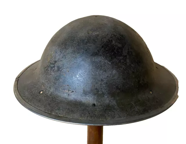 Ww2 British South African  Army Steel Helmet Shell + Provision For Neck Guard