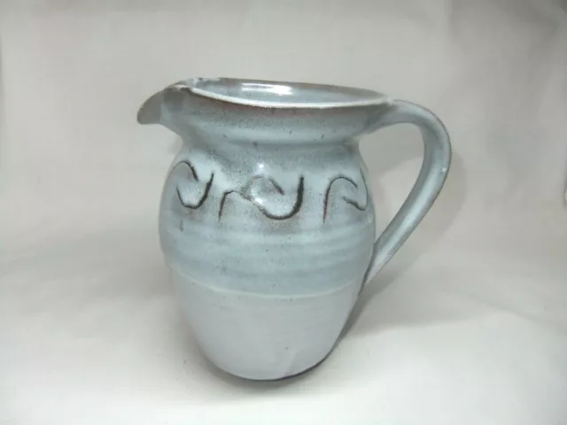 Elisabeth Andrea Bailey Jug Studio Pottery Blue Duo-Glazed Ceramic
