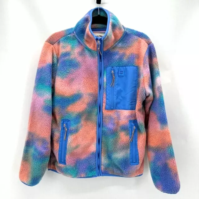 Billabong Adventure Division Womens S Switchback Fleece Jacket Watercolor Zip