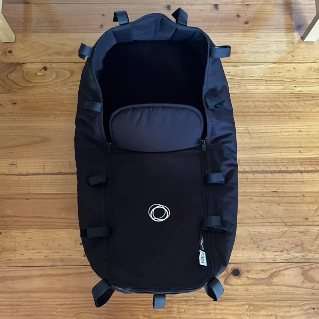 BUGABOO BUFFALO BASSINET Black Complete With Mattress Apron Base Board 50.00 PicClick AU