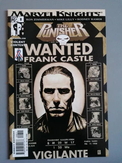 THE PUNISHER #8 Garth Ennis Marvel Kinghts Comics - 2002