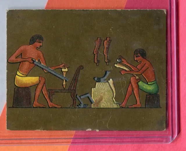 1928 Cavanders Ltd London Tobacco Ancient Egypt Card #18 Furniture Making