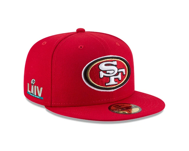 Red San Francisco 49ers New Era Super Bowl LIV54 Sideline Patch 5950 Fitted Hat