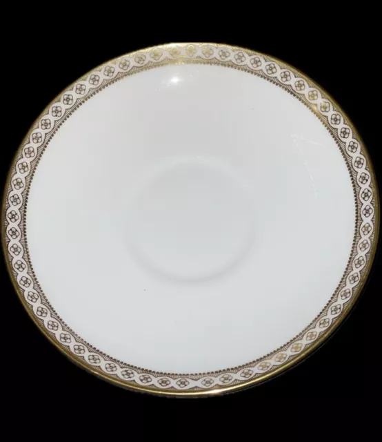 Wedgwood Ulander Bone China Gold Gilt Saucer 6”   England