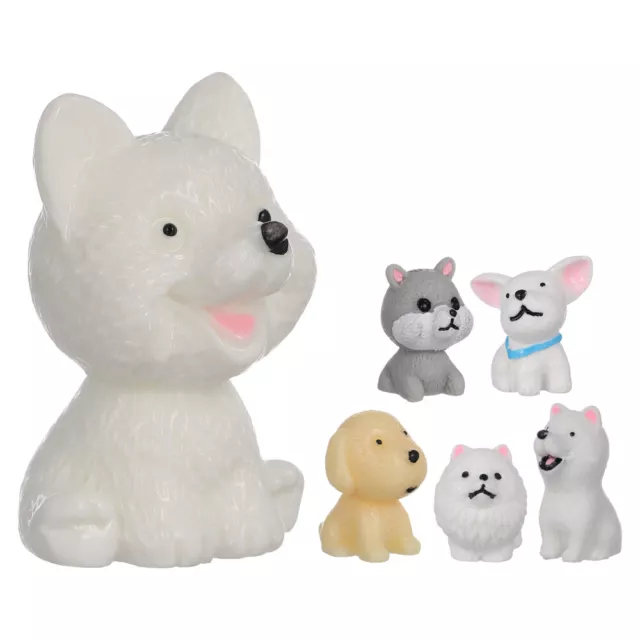 12 piezas juguetes para perros para niños estatuillas en miniatura pastel de cumpleaños para cachorros