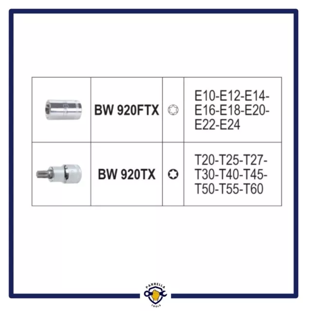 Set Valigetta Chiavi A Bussola Torx Beta 1/2" 17Pezzi Bw923E-Ftx/C17 2