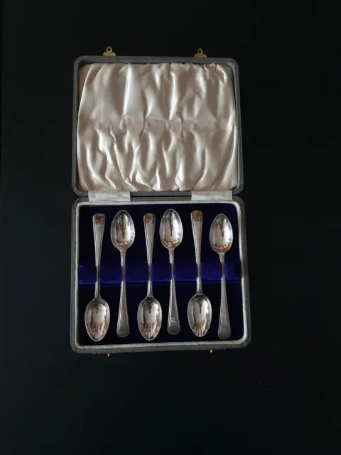 Set of six Vintage E.P.N.S silver plated Tea spoon