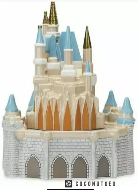 Disney Parks X Magic Kingdom Cinderella Castle Ceramic Cookie Jar New 💥
