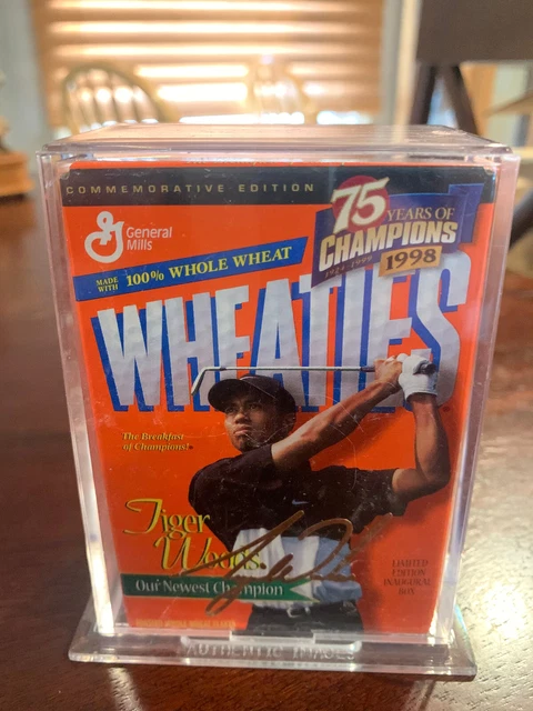 Mini Wheaties Box 75 Years of Champions 24K Gold TIGER WOODS!