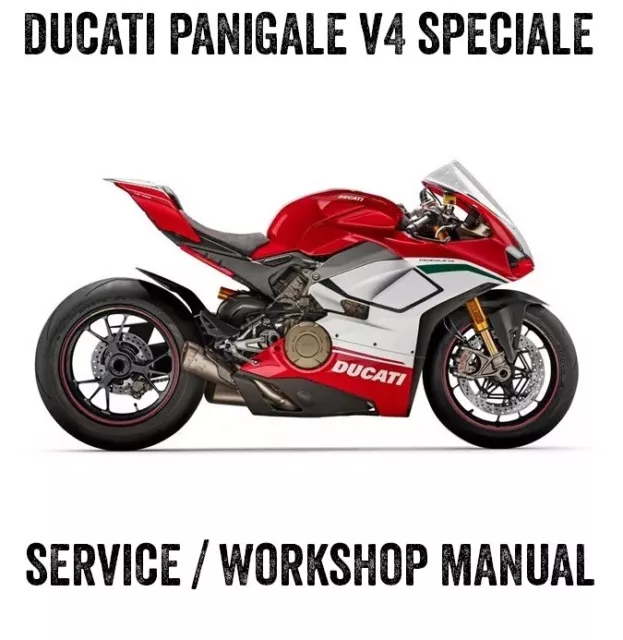 2018-2019 Ducati 1100 Panigale V4 Speciale Workshop Service Owners Manual PDF CD