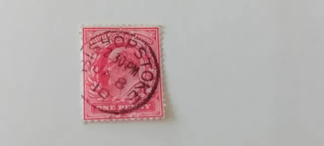GB KEV11 1d Red - Bishopstoke Hampshire Postmark