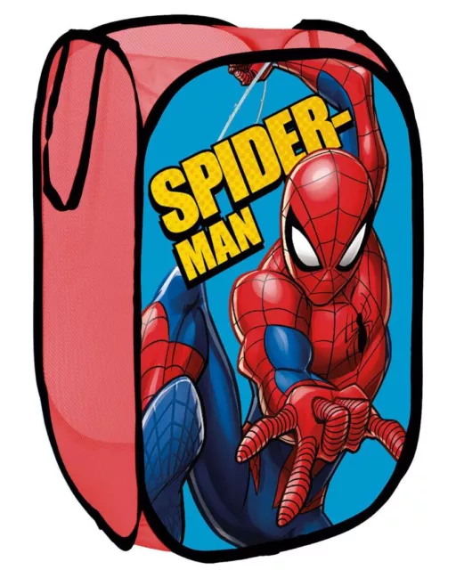 Corbeille / Panier Rangement POP UP SPIDERMAN -  Déco Chambre Enfants