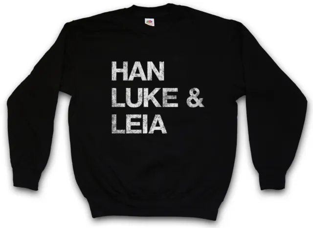 HAN LUKE & LEIA SWEATSHIRT PULLOVER Solo X Red Star Five Wars Wing Skywalker