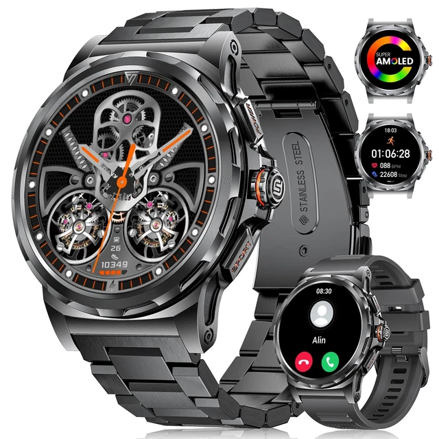Montre Connectée Homme Avec Appel Bluetooth,Fitness Tracker 1,43