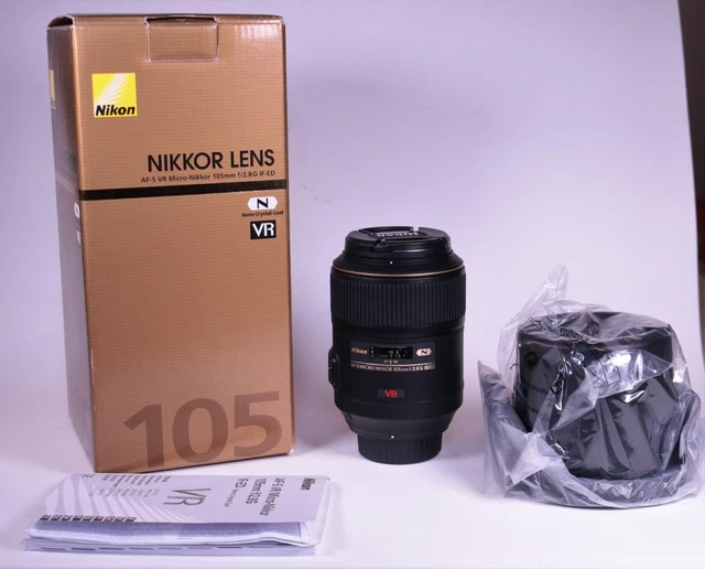 Nikon AF-S 105mm F/2.8 G VR IF-ED Micro Lens - never used