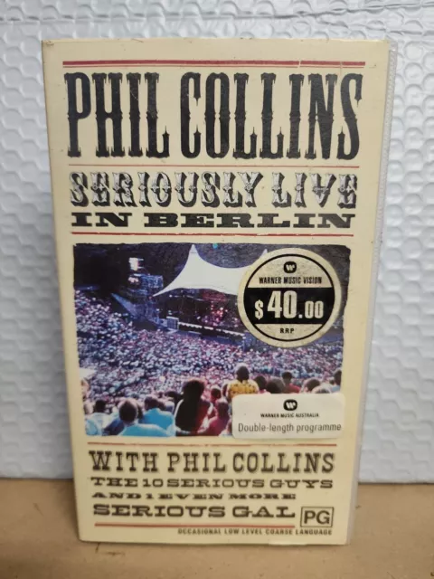 Phil Collins Seriously Live VHS Movie Video Cassette Tape Music