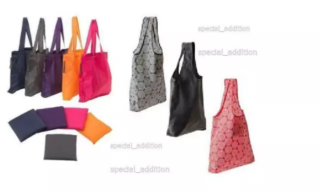 NEW IKEA FOLD ABLE REUSABLE SHOPPING TOTE BAG ORANGE colour 5.00