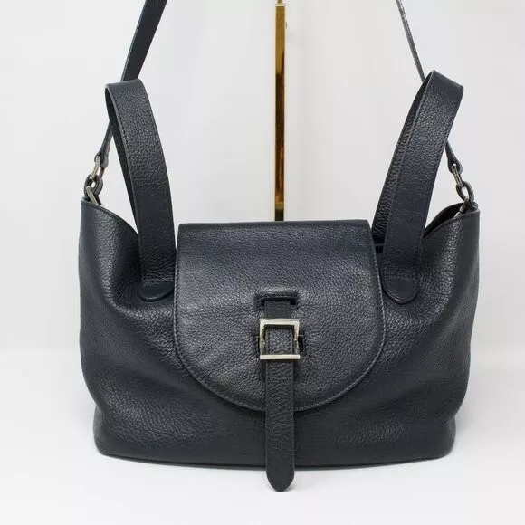 Meli Melo Thela Leather Tote Navy 3