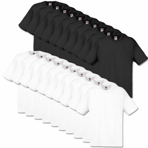 Fruit of the Loom T-Shirt Originale T S M L XL XXL Nuovo Girocollo Shirts Maglia