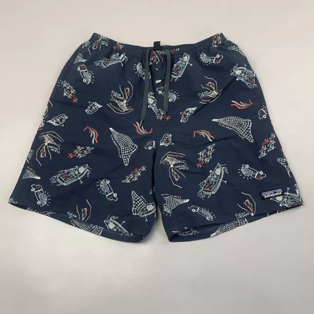 PATAGONIA 6& BAGGIES Lined Shorts Clean Currents Tidepool Blue Men's ...