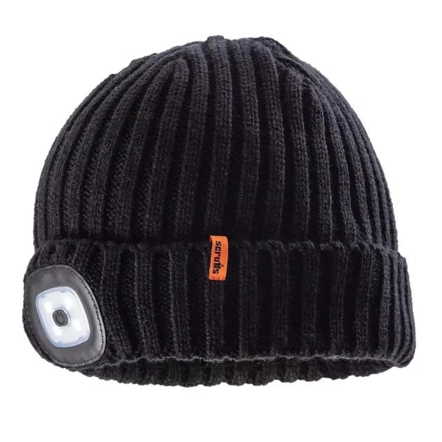 Unisex LED Knitted Beanie Hat With USB Rechargeable High Power Head Torch Light