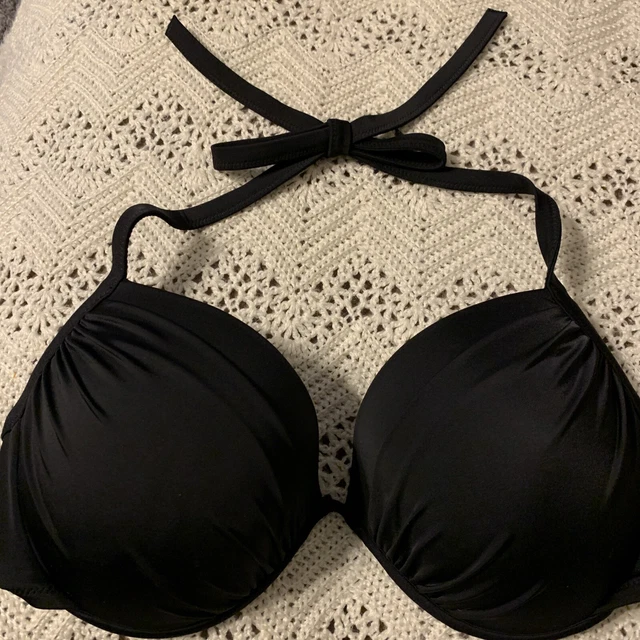 Shade And Shore Light Lift Halter Black Bikini Top Size 36 DD Swim Suit NWT $24 Shade And Shore Light Lift Halter Black Bikini Top Size 36 DD Swim Suit NWT $24