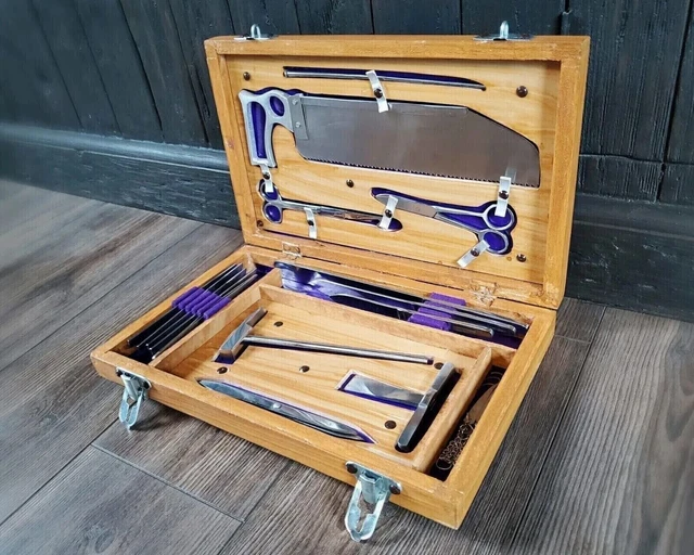 Ensemble d'instruments post-mortem Kit de dissection d'autopsie Anatomie 19...