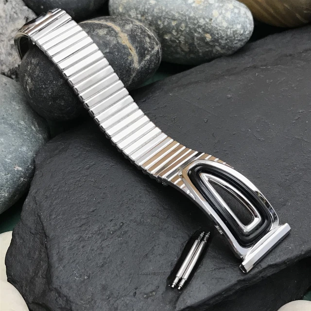 rare Speidel 17.25mm 10k White Gold-Filled American Jet 1959 Vintage Watch Band