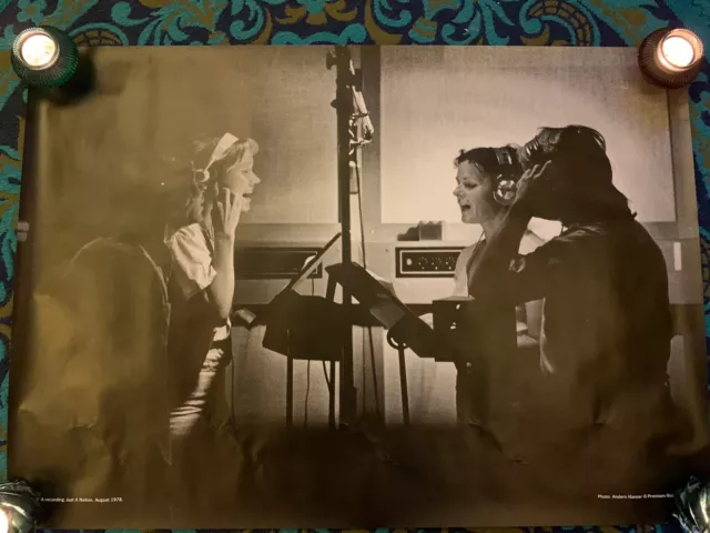 ABBA Poster Black And White Shot Of the Recording of Just A Notion 1978