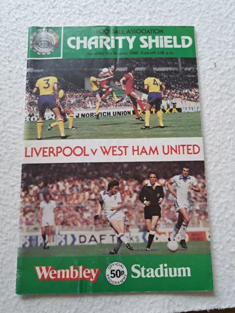 Liverpool V West Ham Utd 1980 Charity Shield