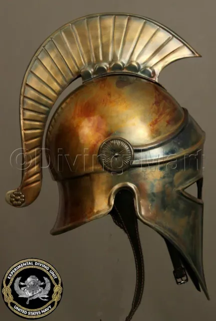 Greek Helmet  Medieval Corinthian Armor Helmet Warrior Armour Steel Helmet