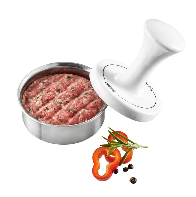 GEFU Partyburgerpresse Spark Ø8cm silber/weiß Edelstahl/ sonstiger/Porzellan B76