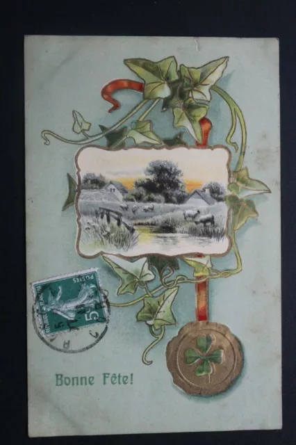 Carte Postale Ancienne Animée 1911 - Bonne Fête