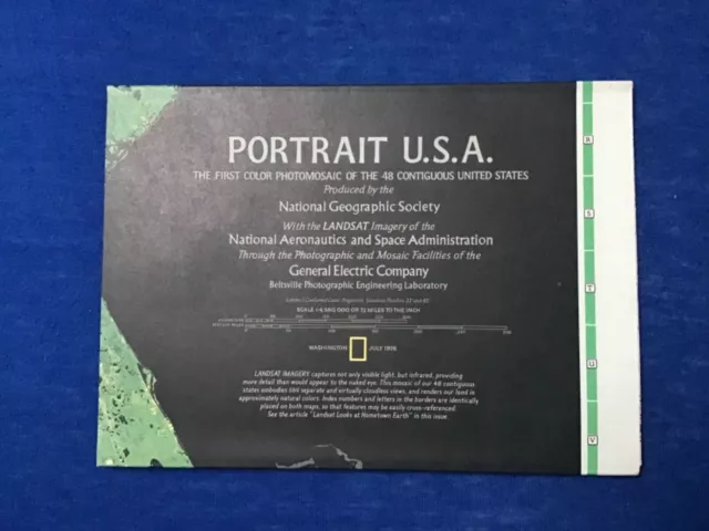 National Geographic map JULY 1976 PORTRAIT USA poster