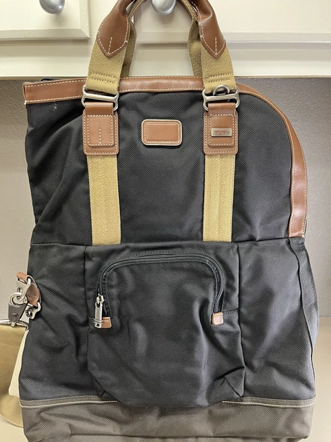 Tumi Luggage Alpha Bravo Eglin Deposit Messenger Bag  Black/Tan