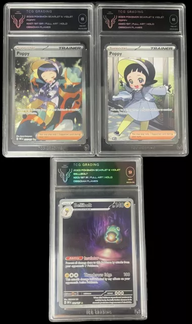 OBSIDIAN FLAMES - Pokémon - Graded Card 2x Poppy - Special Art