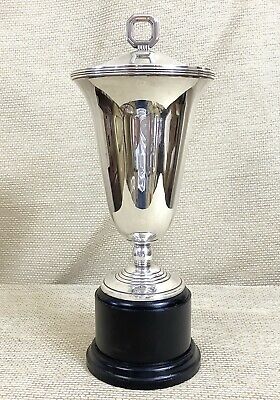 Christofle Rare Christofle Normandie Silver Plated Vase Trophy Luc Lanel French Art Deco 