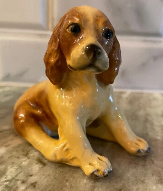 Vintage Morten's Studio Sitting Cocker Spaniel Pup Dog Collectible Figurine