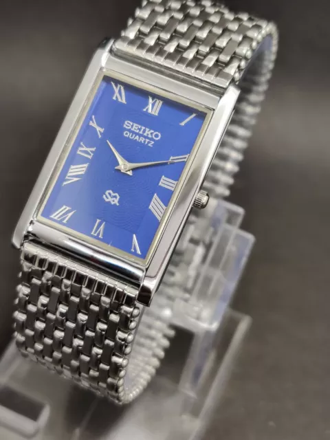 Autentico Seiko Quartz Sottile Uomo Orologio da Polso Nuovo Moda Batteria