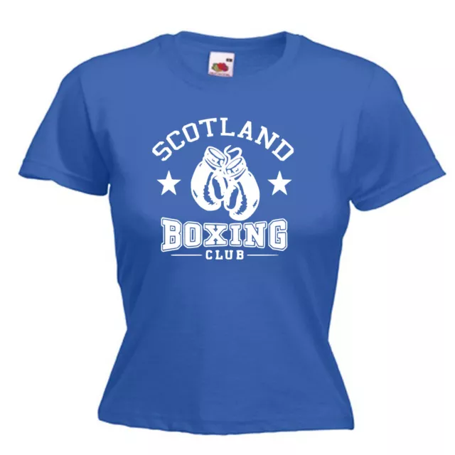 Scotland Boxing Club Boxer Ladies Womens Lady Fit T Shirt