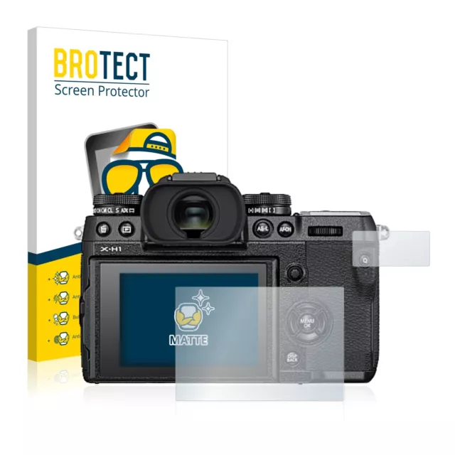 2x Protector Pantalla Antireflejos para Fujifilm X-H1 Pelicula Protectora Mate