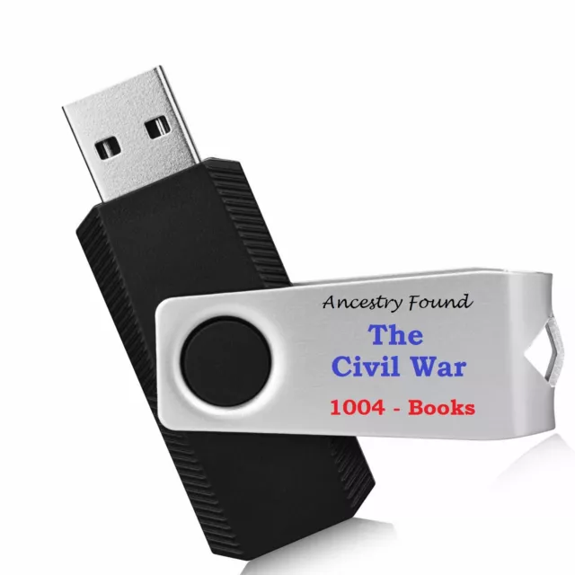 1004 Civil War Books - Ultimate Collection - History Genealogy - FLASH DRIVE USB