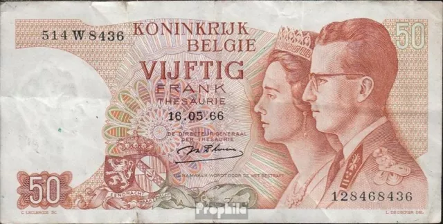 Belgium Pick-number: 139, signature 18 used (III) 1966 50 francs