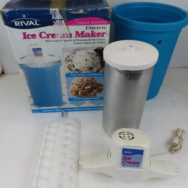 VINTAGE RIVAL ELECTRIC Ice Cream Freezer Maker 6 Qt Quart Model 8605
