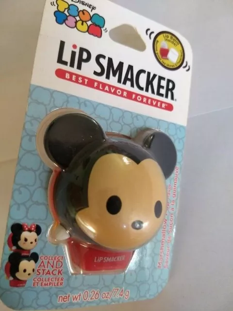 Disney Mickey Mouse Tsum Tsum Lip Smacker Marshmallow Pop New .26oz