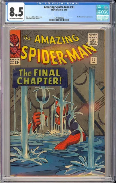 Amazing Spider-Man #33 High Grade Silver Age Superhero Marvel Comic 1966 CGC 8.5